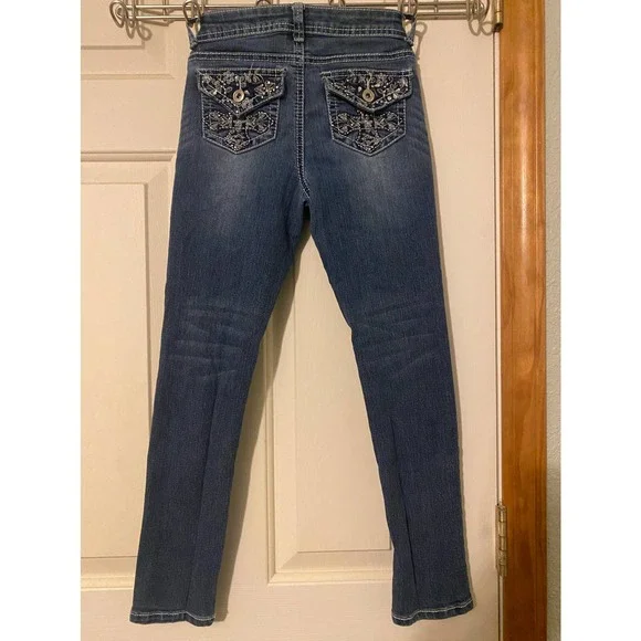 REVOLUTION BY REVOLT JEANS*Girls*8*Emblished Pockets - Picture 7 of 10